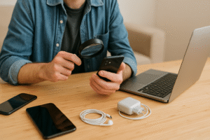 Gebrauchte Technik kaufen – Prüfung eines Smartphones
