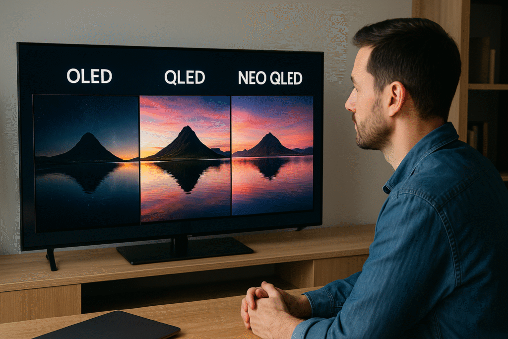OLED QLED Neo QLED Vergleich Fernseher Bildqualität