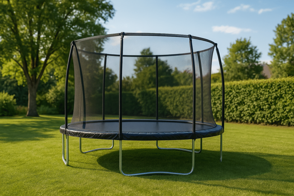 Gartentrampolin Test 2025: Die besten Outdoor-Trampoline im Vergleich Gartentrampolin mit Sicherheitsnetz im Garten, Outdoor Trampolin für Kinder und Erwachsene – Gartentrampolin Test 2025